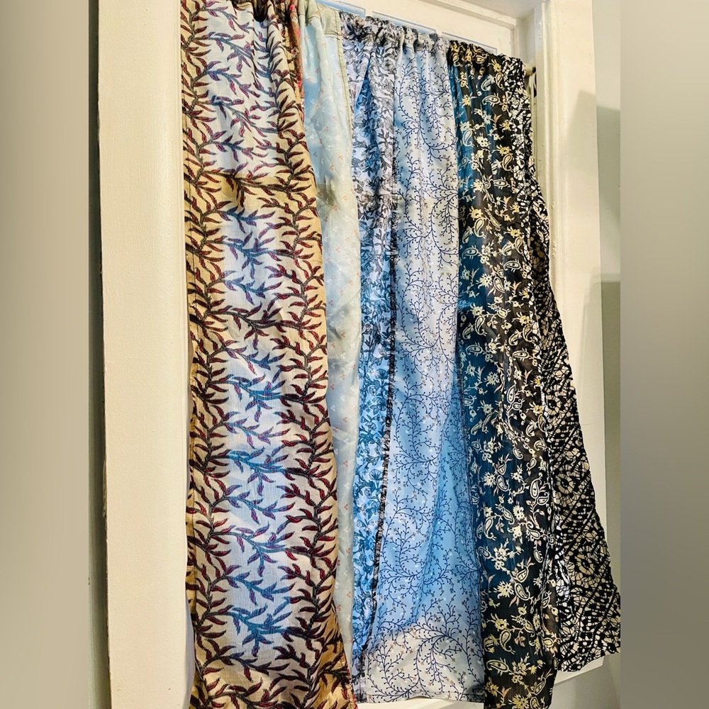 Boho Chic Patchwork Patterned Curtain—Three Panels